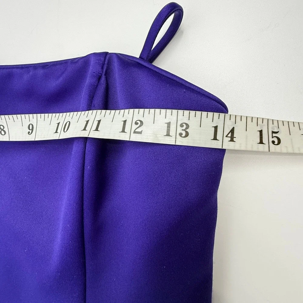 Scott McClintock Evening Gown Womens‎ 6 Purple Satin Ruched 90s Vintage